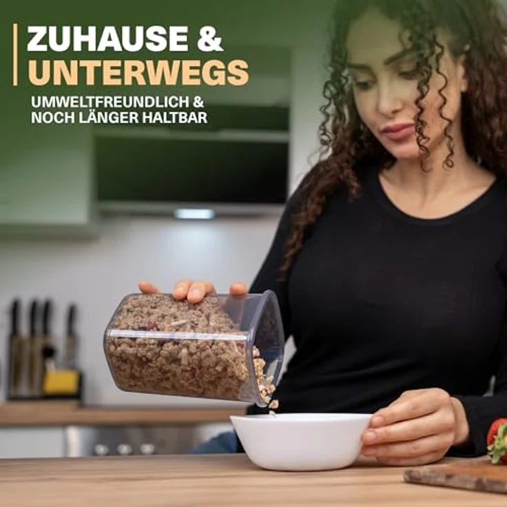 Viwares Vorratsdosen mit Deckel Luftdicht, 12er Vorratsbehälter Set BPA-Frei, Vorratsdose zur Müsli Mehl Aufbewahrung Küche, Praktische Organizer Küche, Frischhaltedosen für Lebensmittelaufbewahrung – Bild 10