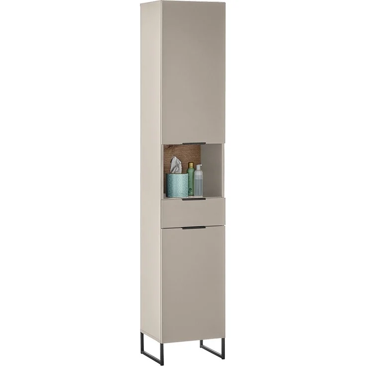 Hochschrank Djerba / Denver, Holzwerkstoff, Beige, Holzfarben, 38 x 195 x 32 cm – Bild 2