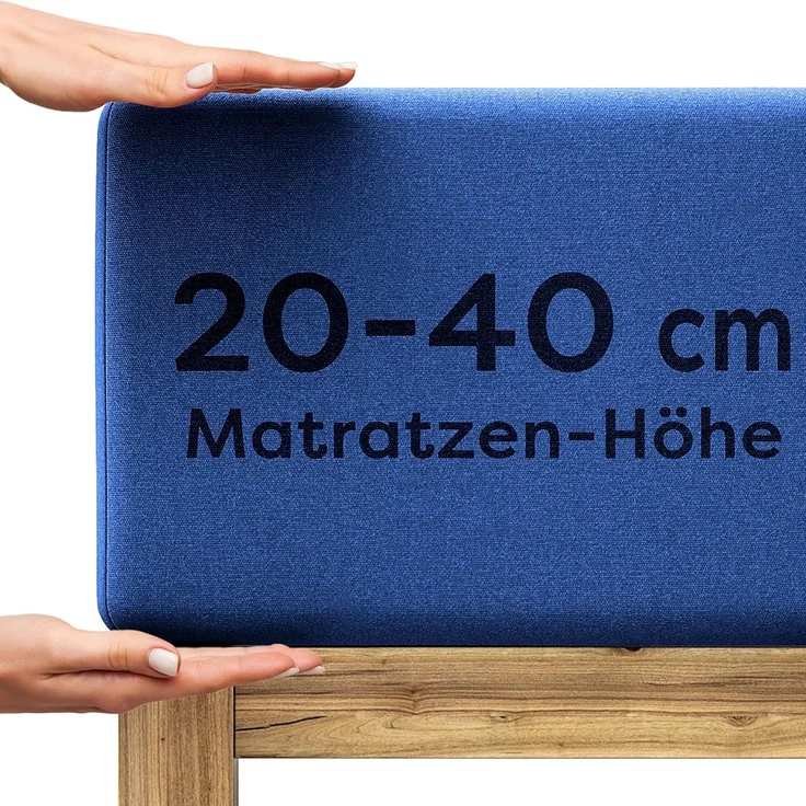Wolkenfeld Spannbettlaken Boxspringbett Bettlaken - Spannbetttuch für Matratzen bis 40cm, Jersey, Gummizug: rundum, (1 Stück), Elastisch & Rutschfest: 90x200, 140x200, 160x200, 180x200 & Übergrößen – Bild 1