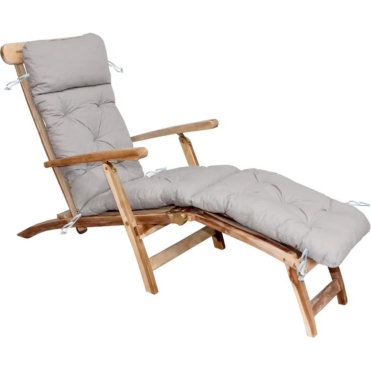 Deckchair Sitzkissen Sitzpolster Auflage für Liege, 195x49 cm hellblau – Bild 4