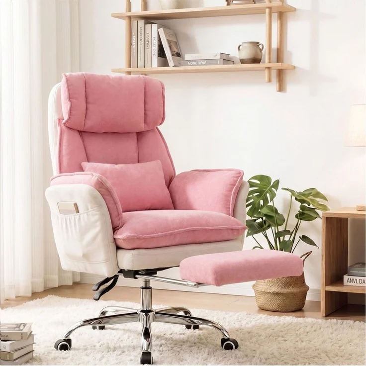 UEV Bürostuhl ergonomisch mit klappbarer Fußstütze Mesh bis 226kg, neigbar bis 150° (Packung), Hochklappbare Armlehnen/Integrierte Fußstütze/leichtgängiges Rad – Bild 4
