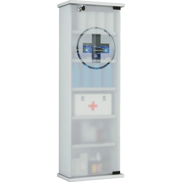 VCM Medizinschrank Gusal 916992 Weiß H. 92 x B. 31 x T. 18 cm – Bild 1