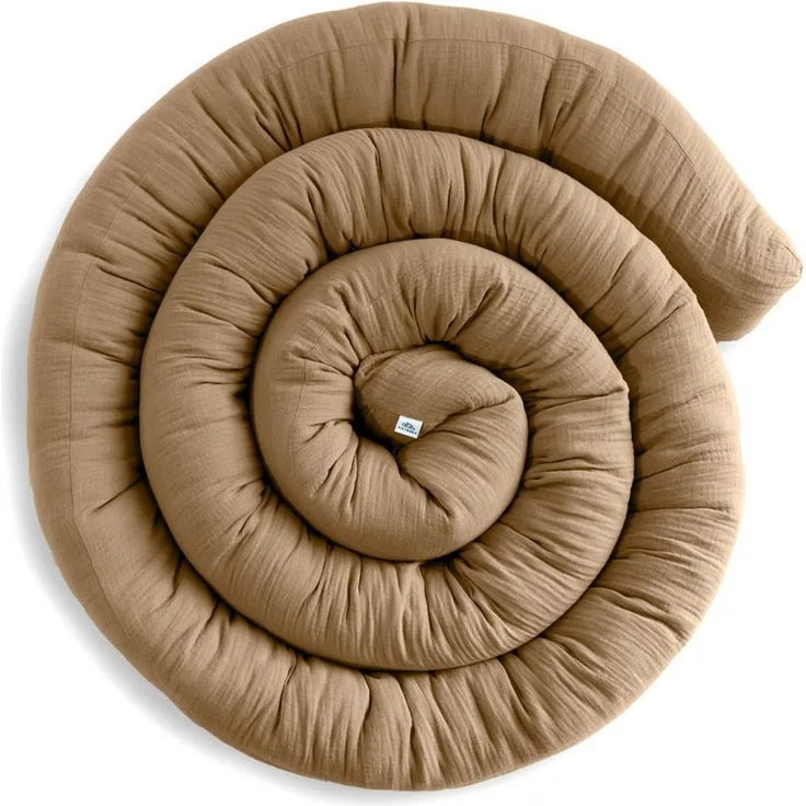 lilimaus Nestchenschlange Bettschlange Babybett aus Musselin Baumwolle - 12 Farben, (1-tlg), Bettschlange Babybett aus Musselin Baumwolle, kuschelig