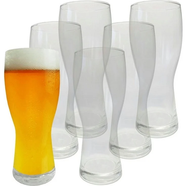 Provance Bierglas 6 x Bierglas Weizenbierglas 500 ml 0,5 Liter Ø 8,5x20 cm, 500ml – Bild 1