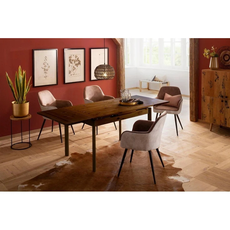 Home affaire Esstisch Tirza, aus massiver Kiefer, mit Auszugsfunktion in zwei Breiten – Bild 3