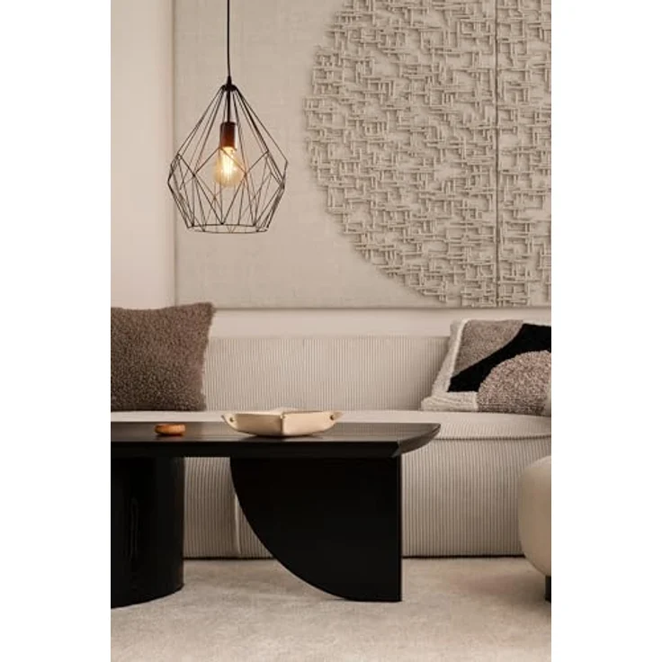 Eglo 49257 Hängeleuchte CARLTON CARLTON Stahl schwarz E27 1X40W H:110cm Ø31cm dimmbar – Bild 4