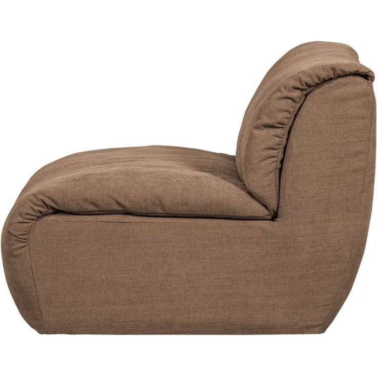 Sessel Baggy aus Chenille-Stoff, modern gepolstert, Braun, weiche Oberfläche, Teil der Baggy-Serie – Bild 3
