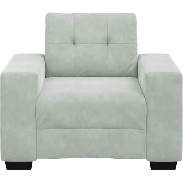 vidaXL Sessel Hellgrau 100x78x80 cm Samt 4105098 – Bild 4