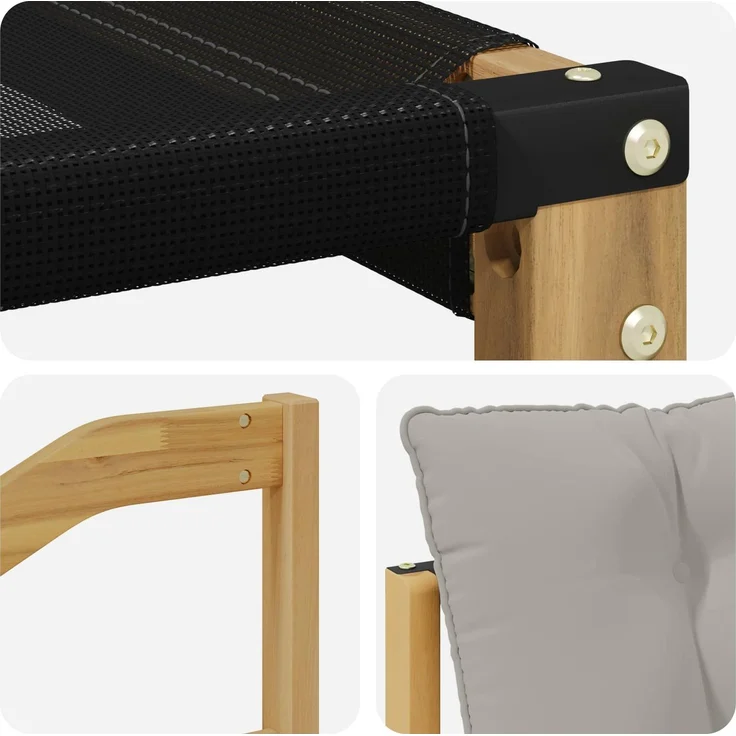 vidaXL Outdoor-Sofagarnitur 4 stk. 4-Sitzer Weiß und Hellgrau 3389437 – Bild 7