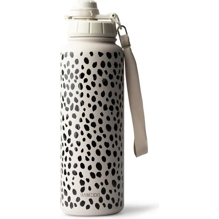 MAMEIDO Thermoflasche, mit 2-in-1 Deckel, Strohhalm und Handschlaufe in 500 ml, 700 ml & 1,2l