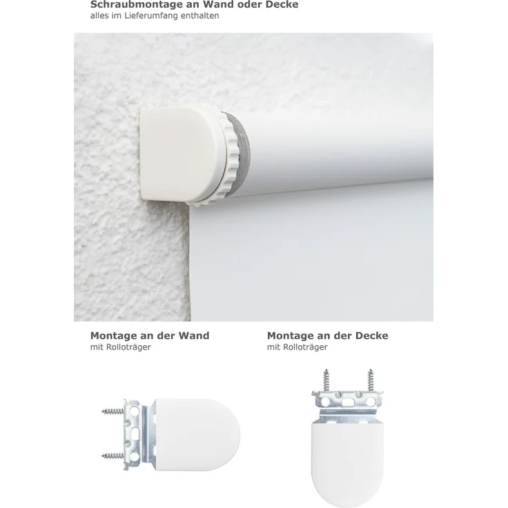 Lysel - Qualitätsspringrollo abdunkelnd (B x H) 98x190 cm in weiß – Bild 3
