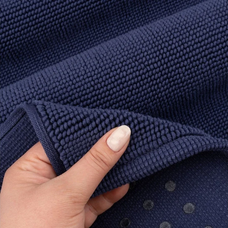 HAMMETEX Badematte rutschfeste Badvorleger, Hotelmatte, Höhe 7,5 mm, rutschhemmend beschichtet, strapazierfähig, Baumwolle, rechteckig, einfarbig, 100% Baumwolle, in 2 Größen erhältlich – Bild 4