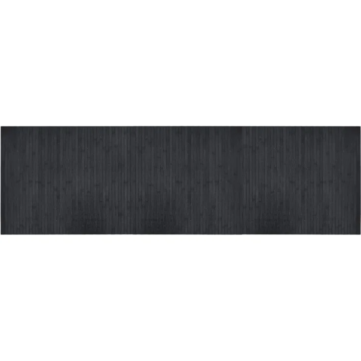 vidaXL Teppich Rechteckig Grau 60x200 cm Bambus 376718 – Bild 2