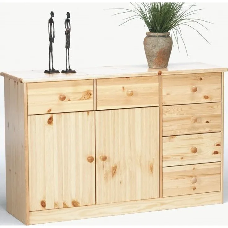 Erst-Holz 90. 50-26 Kommode Anrichte Kiefer natur 6 Schubladen, 2 Türen