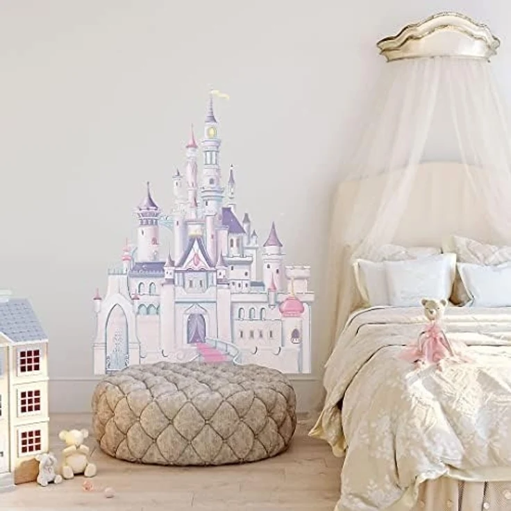 Room Mates 54548 Riesenwandsticker\"Disney Prinzessinnen - Prinzessinnenschloss\", mehrfarbig – Bild 2