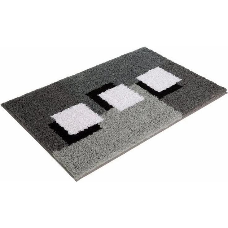 my home Badematte Ada, Badvorleger, Badezimmer Teppich, Höhe 21 mm, rutschhemmend beschichtet, fußbodenheizungsgeeignet, schnell trocknend, strapazierfähig, Polyester, rechteckig, Badteppich, Badematten auch als 3 teiliges Set erhältlich – Bild 4