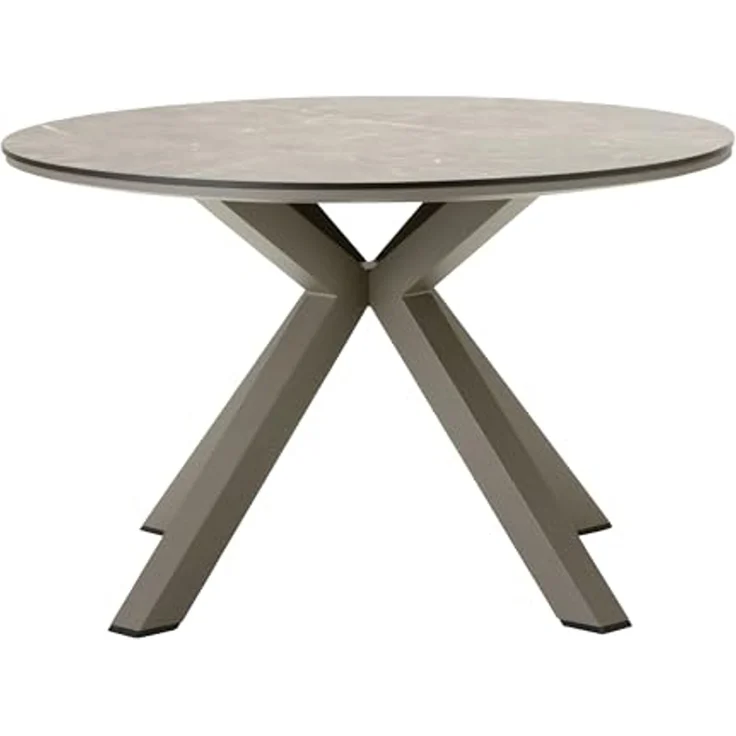 Dehner Gartentisch Marseille, 4 Sitzplätze, Ø 120 cm, Höhe 75 cm, Aluminium / Kunststoff, stilvoller Dining-Tisch, witterungsbeständig und robust – Bild 2