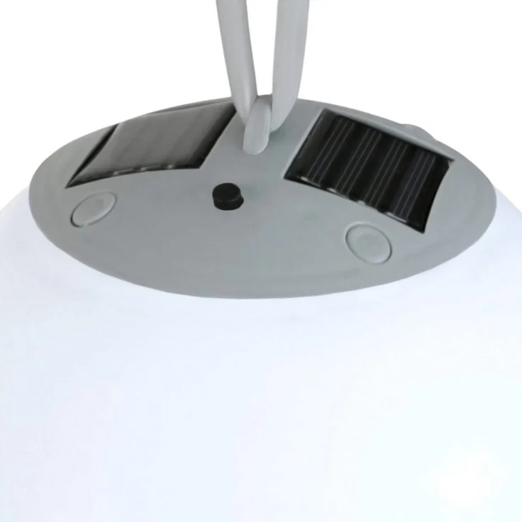 Spetebo LED Solarleuchte Premium Solar LED Hängeleuchte - Ø 20 cm / 4 LED, Einschaltautomatik, LED, warmweiß, Garten Deko Lampe zum Hängen – Bild 3
