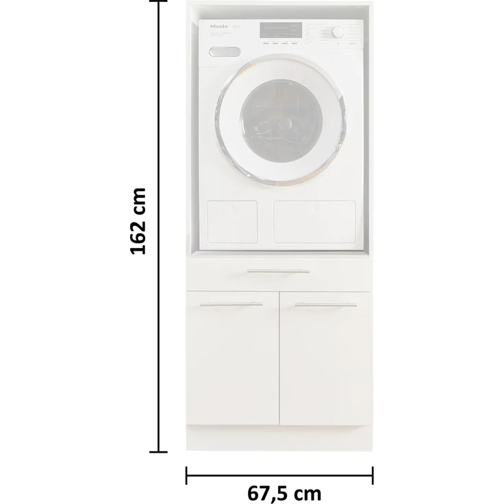 Geräteschrank Laundry / Laundreezy, Holzwerkstoff, Anthrazit, 68 x 162 x 68 cm – Bild 10
