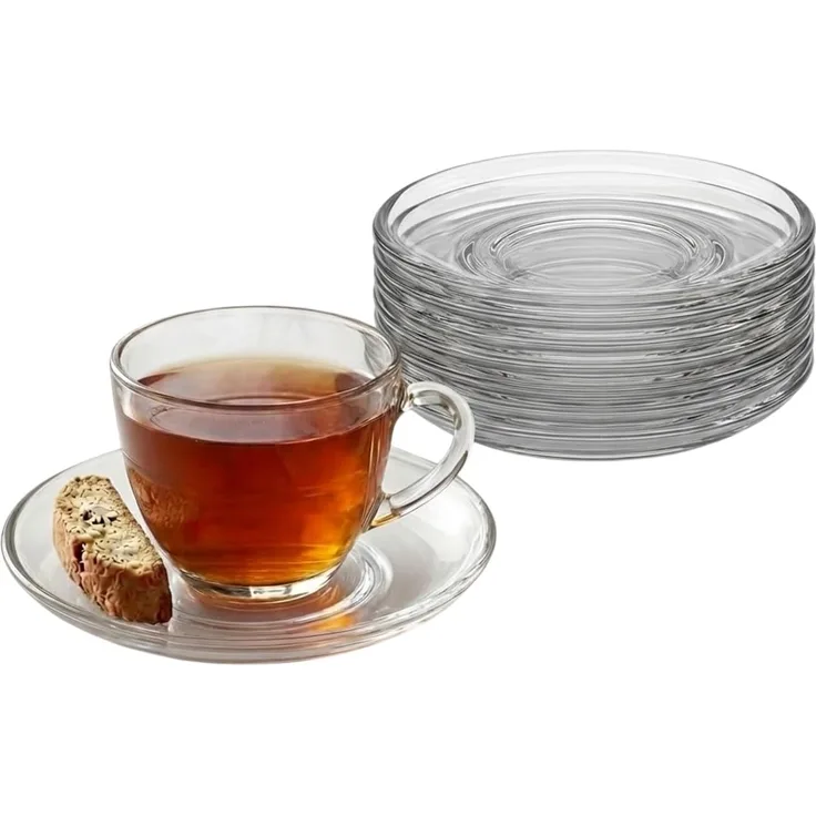 Provance Untertasse 6 x Untertassen aus Glas Unterteller 11,5 cm