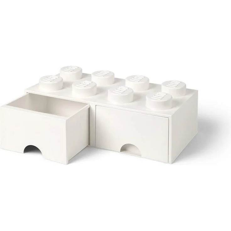 Room Copenhagen 'LEGO Storage Brick 8' Aufbewahrungsbox weiß mit 2 Schubladen – Bild 5