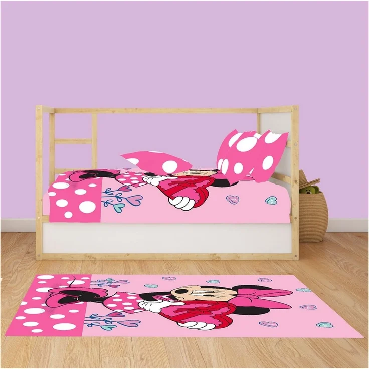 BERONAGE Kinderteppich Minnie Mouse Herz Spiel-Teppich 100x133 cm, rechteckig, Höhe: 10 mm, rutschfest – Bild 3