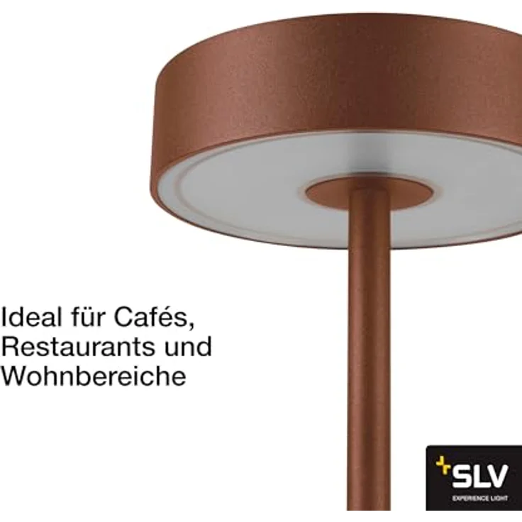 SLV VINOLINA, Tischleuchte, Akku, IP54, 2700/3000K, TOUCH, rost - Ambiente- Tisch- und Standleuchten – Bild 6