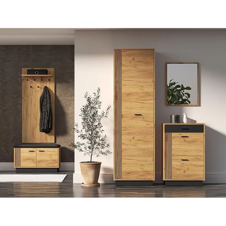 Flur Schrank in Gold Craft Eiche VINICA-131 – Bild 7