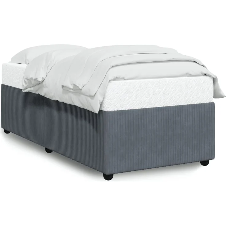 vidaXL Bettgestell ohne Matratze Dunkelgrau 80x200 cm Samt 3284971 – Bild 2
