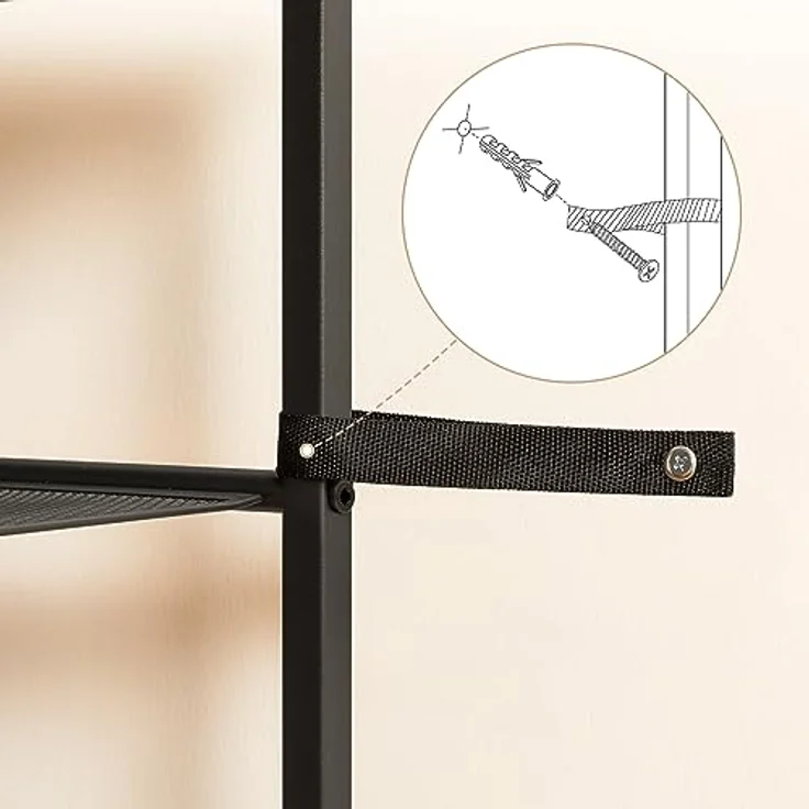 HOOBRO Schuhregal, 5 Ebenen Schuhablage, Schuhschrank, für 16-20 Paar Schuhe, Schuhaufbewahrung, platzsparend, robust und stabil, Flur, Wohnzimmer, Dunkelbraun-Schwarz EBF58XJ01 – Bild 8