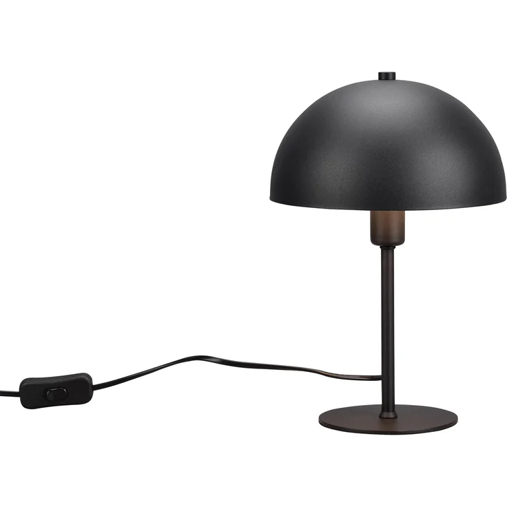 LED Tischleuchte aus Metall Schwarz, Lampenschirm innen Gold, Höhe 30cm – Bild 2