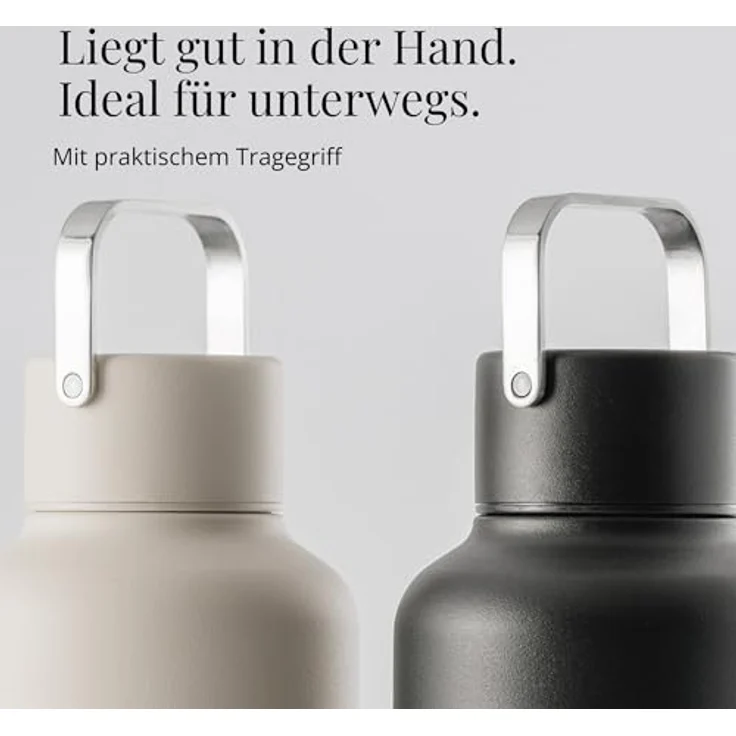 Thermosflasche Isolier-Trinkflasche Doppelwandig 1L EQUA Timeless Steel 683594 – Bild 7