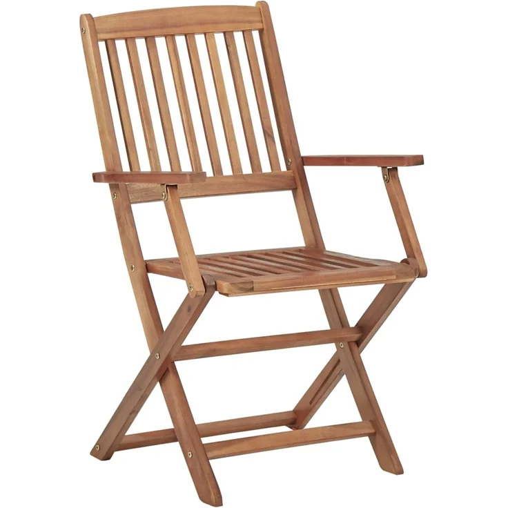 vidaXL Klappbare Gartenstühle 6 Stk. mit Kissen Massivholz Akazie 3074962 – Bild 3