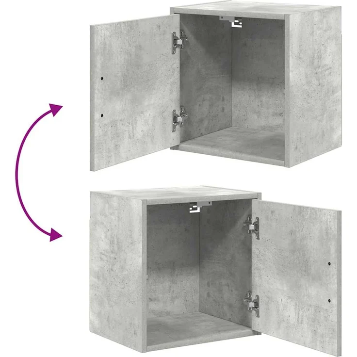 vidaXL Garagen-Wandschrank Betongrau Holzwerkstoff 860631 – Bild 8