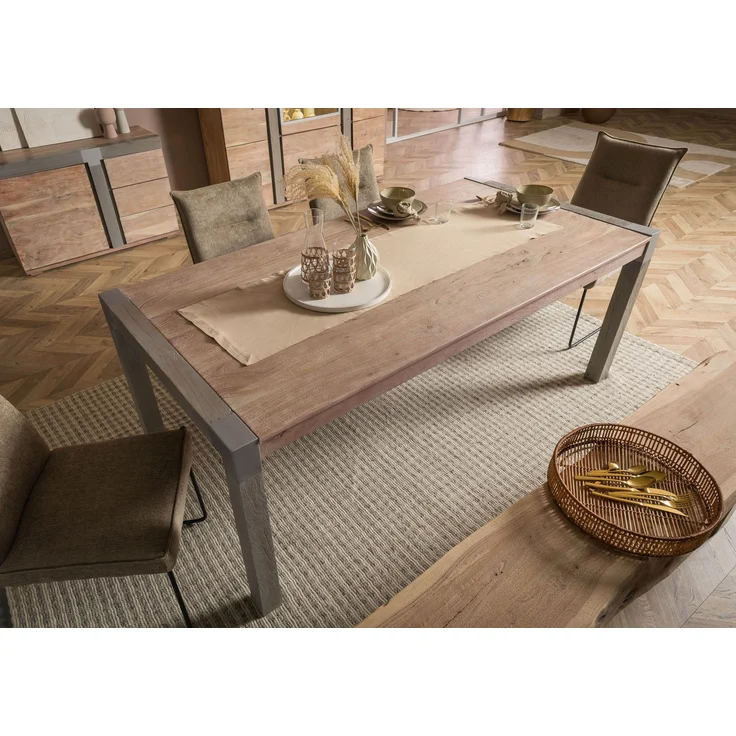Esstisch Akazie 220x100x76 beige lackiert AMSTERDAM #116 – Bild 2