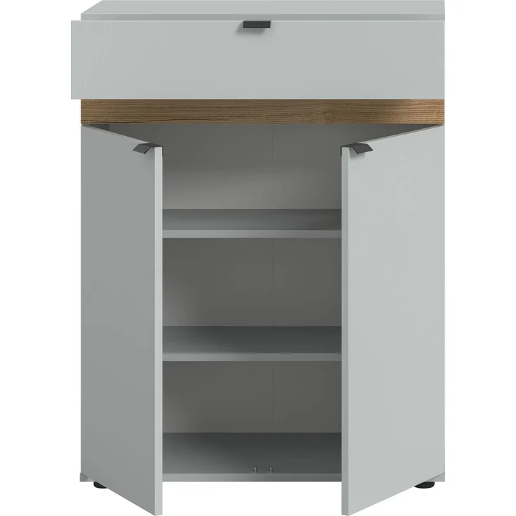Schuhkommode B/H/T: 75x98x37 cm in grau Nachbildung und Evoke Oak Nachbildung – Bild 3