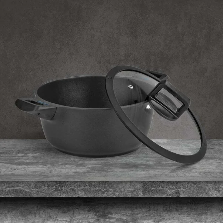 N8WERK Aluguss-Kochtopf 24 cm - N8WERK Heat Indicator - Midnight Edition – Bild 2