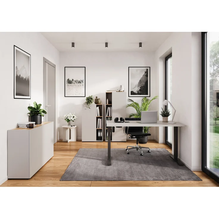 Germania Aktenschrank 2233-605 GW-Adrano, in Kaschmir/Navarra-Eiche-Nb, grifflose Optik, 61 x 145 x 34 cm (BxHxT) – Bild 5