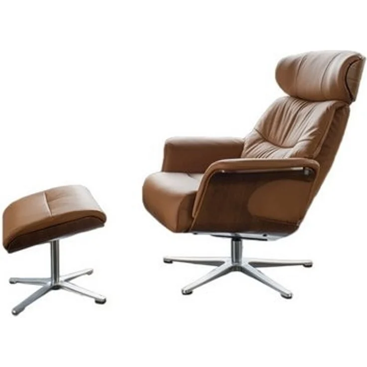 KAWOLA Relaxsessel TOSAR, Drehsessel mit Hocker und Relaxfunktion verschiedene Bezüge und Farben – Bild 4