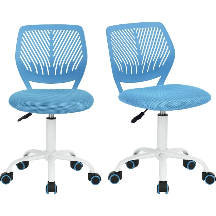 FurnitureR 2X Höhenverstellbarer Drehstuhl - Ergonomischer Schreibtischstuhl für Kinder/Jugendliche, Drehbarer Bürostuhl mit Rollen für Homeoffice & Kinderzimmer