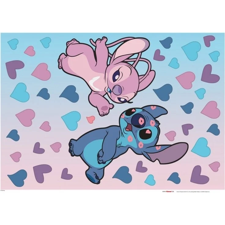 Komar Wandtattoo Stitch in Love - Größe 50 x 70 cm (43 St), Künstler: Komar, selbstklebend, Wandsticker, Kinderzimmer – Bild 3