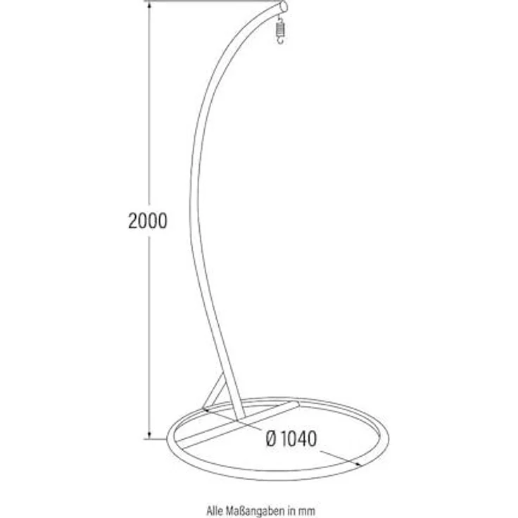 HOME DELUXE Gestell für Polyrattan Hängesessel ONE – Bild 6