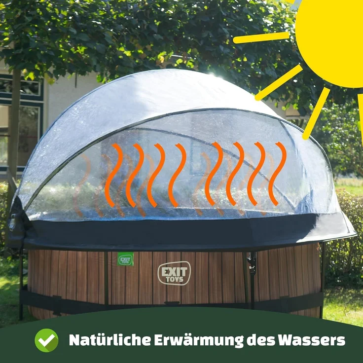 Exit Aufstellpool Framepool mit Dach | Grau | 450x122 cm – Bild 9