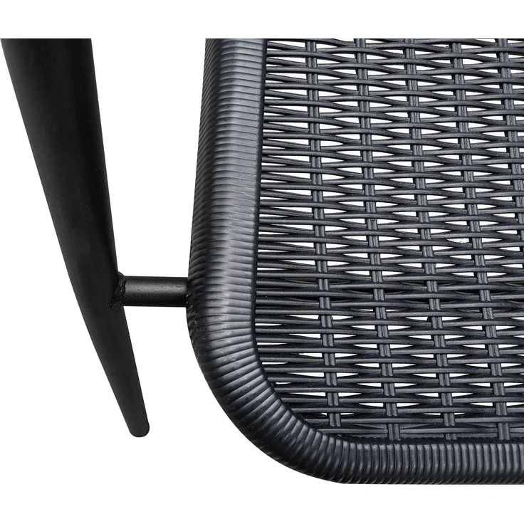 LC Garden Stapelstuhl Garvista Stapelstuhl 54x52x72cm schwarz Gartenstuhl Terassenstuhl, Pulverbeschichteter Stahl – Bild 9