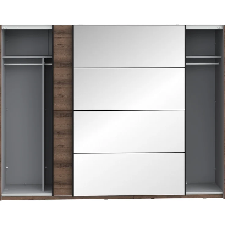 Kleiderschrank >Jacky< in Script-Schlammeiche/Spiegel B/H/T ca. 269,9x209,7x61,2cm – Bild 4