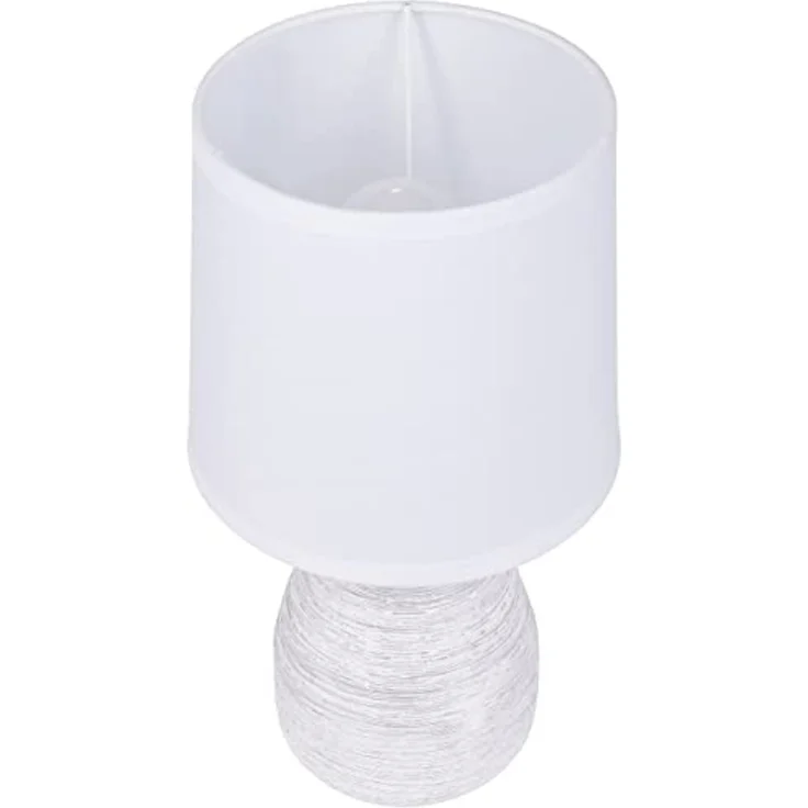 BRUBAKER Tischleuchte Landhaus Shabby Chic, Designer Tischlampe, Ohne Leuchtmittel, 1x oder 2er Set Deko Nachttischlampe mit Stein Optik – Bild 6