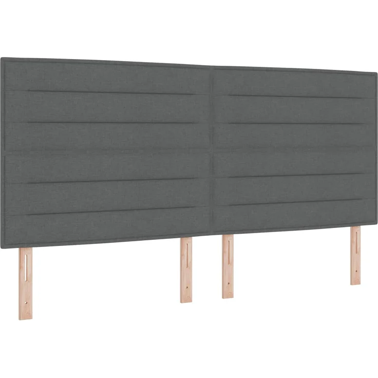vidaXL Aufbewahrungsbett mit Matratze Dunkelgrau 200 x 200 cm Stoff 3459463 – Bild 4