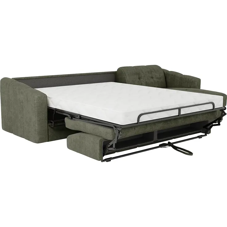 Vente-unique - DARIELO Sofa Stoff Grün - B 223 cm152 cm x H 90 cm x L 295 cm – Bild 7