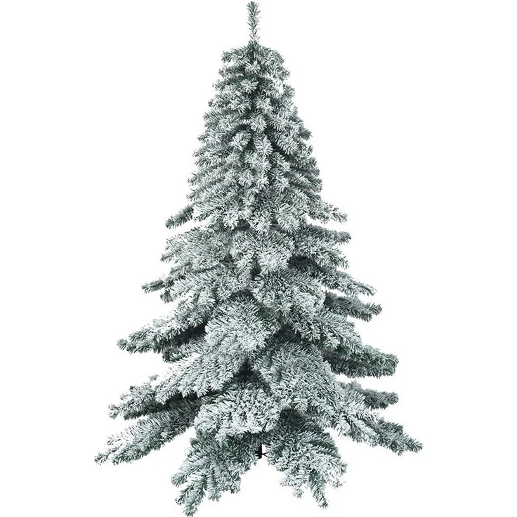 COSTWAY Künstlicher Weihnachtsbaum, 657 PVC Spitzen mit Schnee, Metallständer – Bild 1