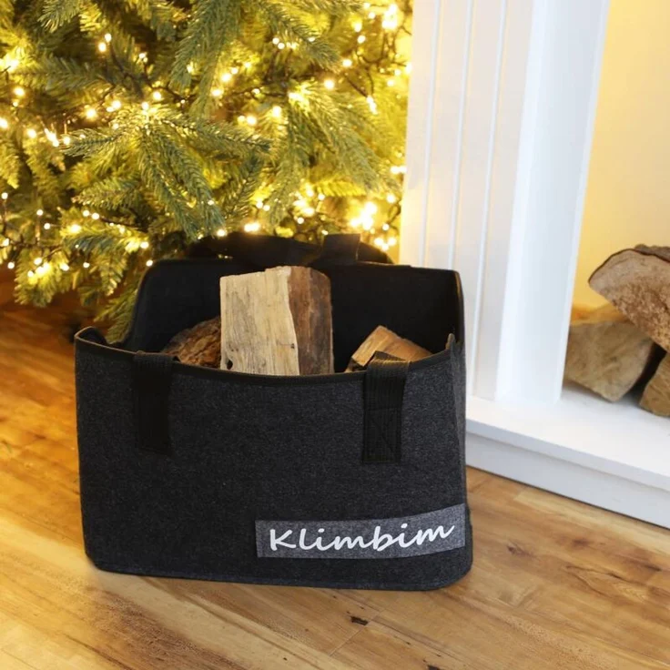 Filztasche Schriftzug Kamin Brennholz Korb Tragen Shopper Aufbewahrung Einkauf – Bild 14
